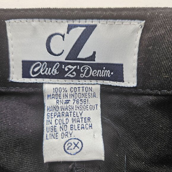 Club Z Denim Button-Up Shirt Women Plus 2X Cats Leopard Gold Appliqué V Neck - Picture 9 of 10